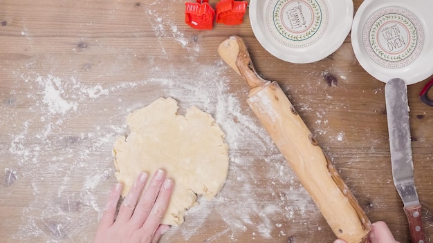 Paso a paso. Hacer masa de tarta desde cero para hornear tarta de calabaza.