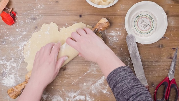 Paso a paso. Hacer masa de tarta desde cero para hornear tarta de calabaza.