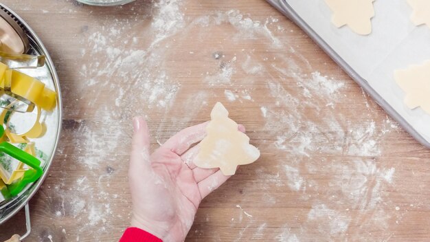 Paso a paso. Hornear la temporada navideña. Hornear galletas de azúcar para Navidad.