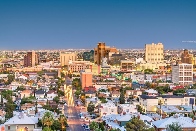 Foto el paso texas ee.uu. el horizonte del centro de la ciudad