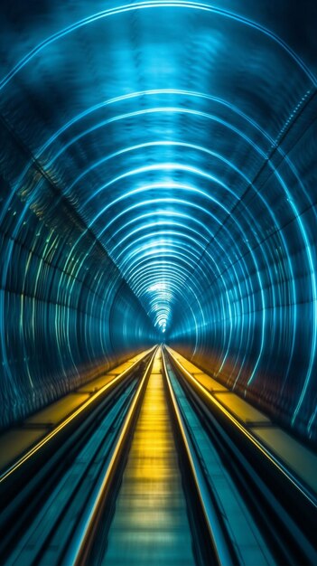 Foto passageiros correndo pela plataforma moderna da estação de metrô