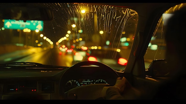 Foto passageiros de carros noturnos a adormecer