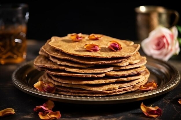 Passahfeier Feier der Blumen Matzah Brot mit jüdischem Passah