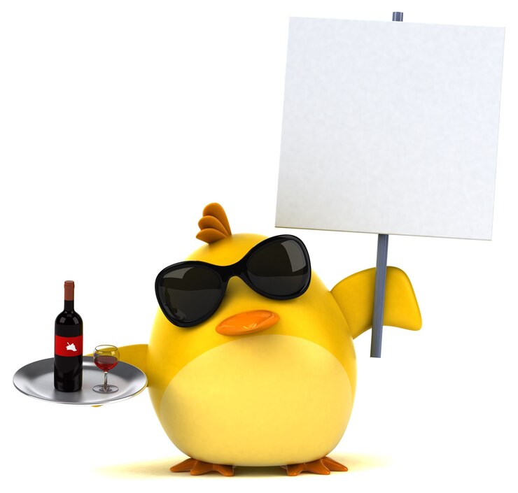Foto pássaro amarelo - ilustração 3d