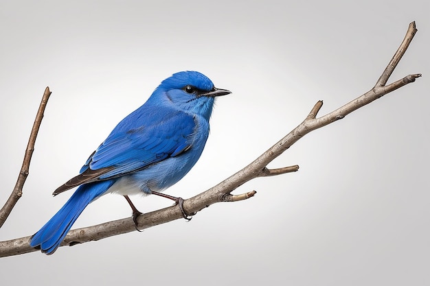 Foto pássaro azul no galho