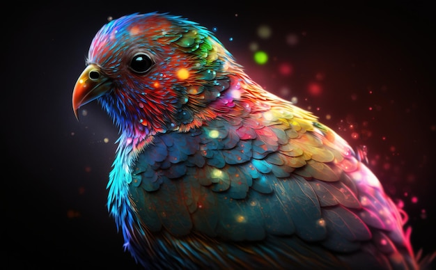 pássaro brilhante colorido