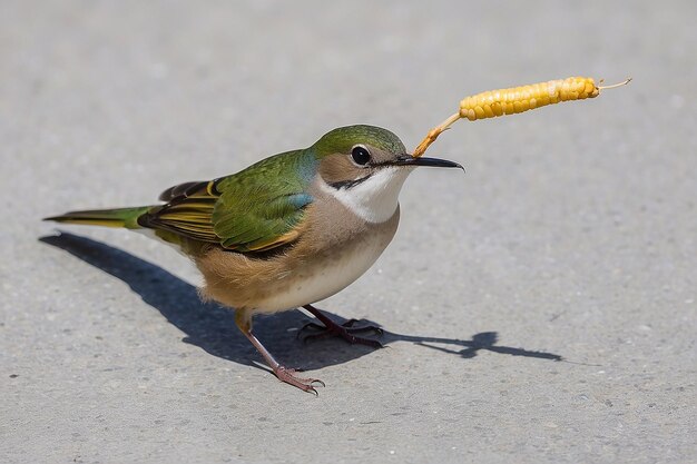 Pássaro-colibri à procura de comida