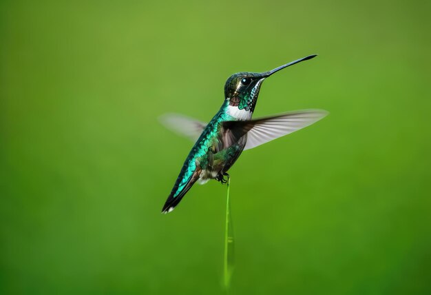 Pássaro-colibri em voo
