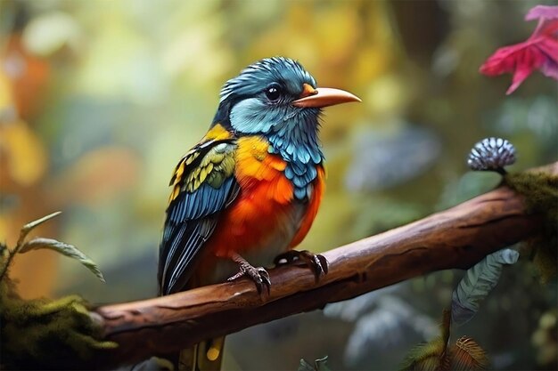 pássaro colorido Ai Gerado