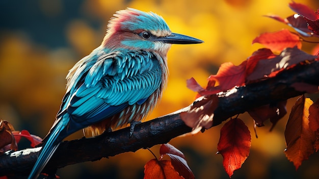 pássaro colorido HD 8K papel de parede Imagem fotográfica de estoque