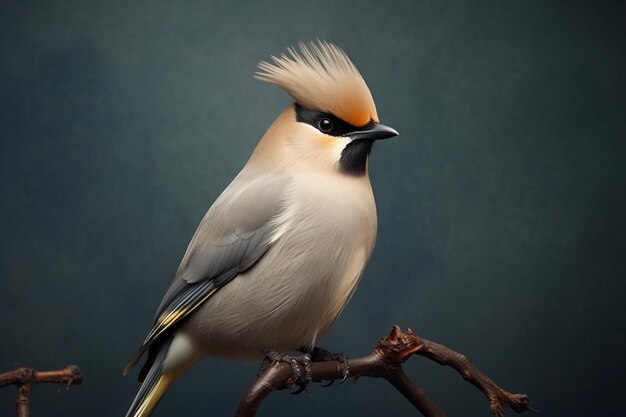 Pássaro Etéreo Bohemian Waxwing Bombycilla