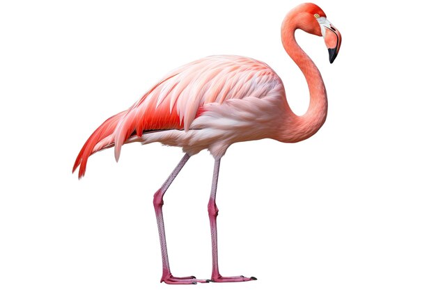 Pássaro Flamingo em fundo branco