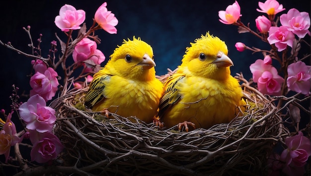 pássaro-galinha amarelo