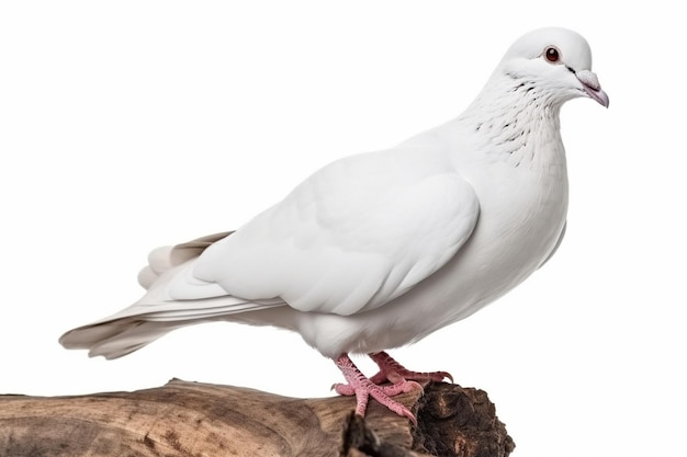 Foto pássaro pomba branca isolado