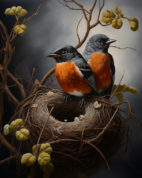 Pássaros de nidificação do estilo Arno