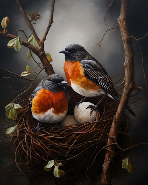 Pássaros de nidificação do estilo Arno