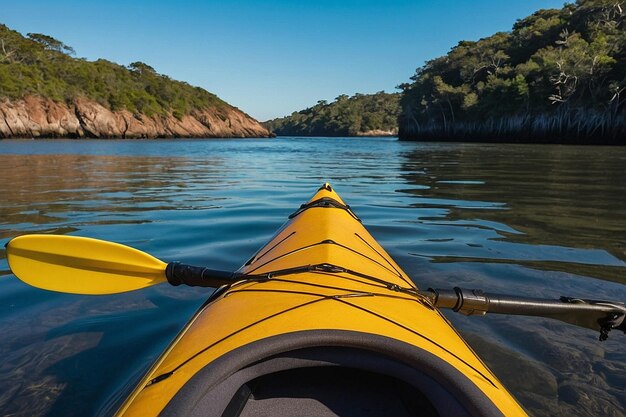 Foto passeio de caiaque no estuário costeiro