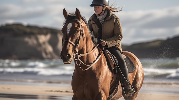 Passeios a cavalo na praia na Cornualha