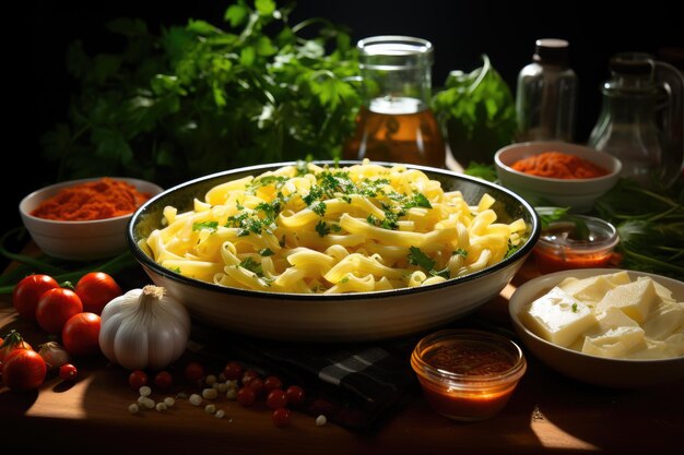 Pasta en Brodo lista para servir fotografía gastronómica publicitaria profesional