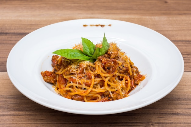 Pasta con carne de ternera