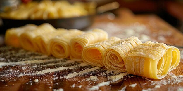 La pasta clásica en el fondo de la cocina, la dieta y el concepto de la comida