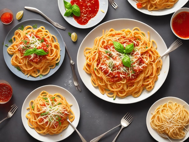 Pasta con deliciosa salsa ai generada.