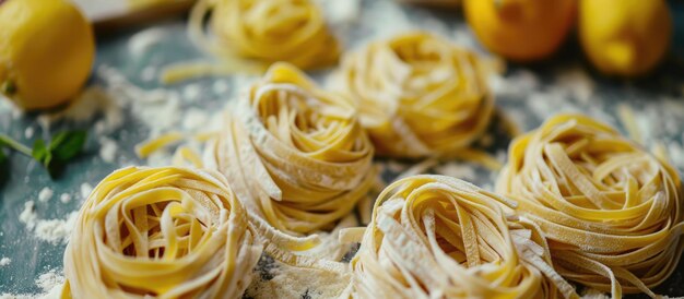 Pasta feita à mão com ingredientes naturais