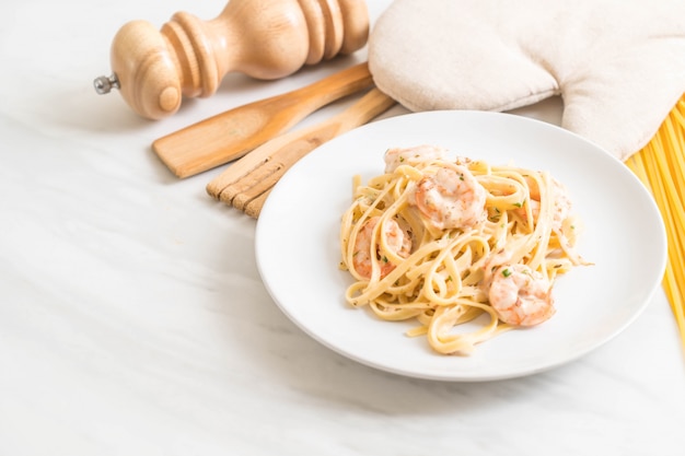 Pasta Fettuccini Con Camarones