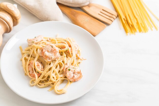 Pasta Fettuccini Con Camarones