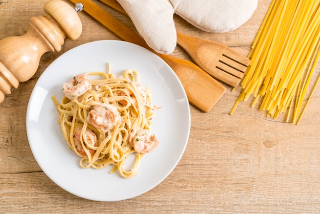 Pasta Fettuccini Con Camarones