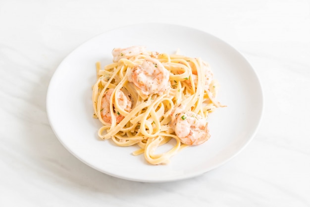 Pasta Fettuccini Con Camarones