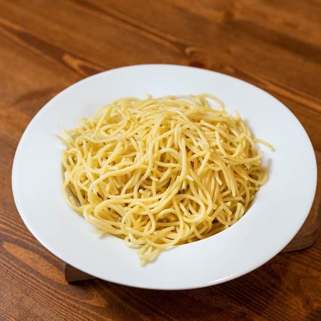 Pasta fresca, espaguetis de cerca