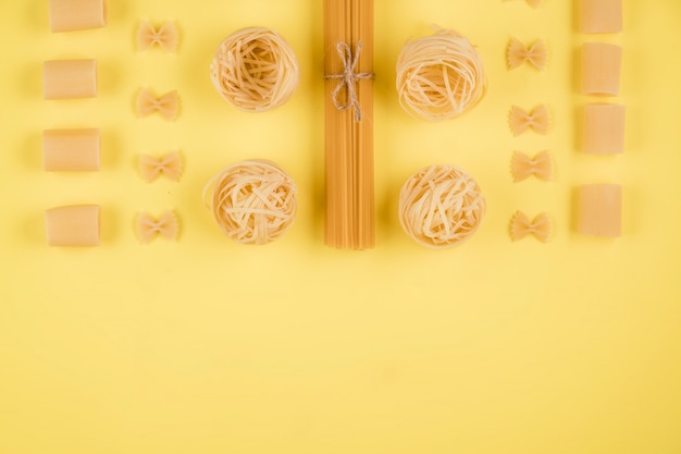 Pasta Hintergrund. Oben. Platz für Text.