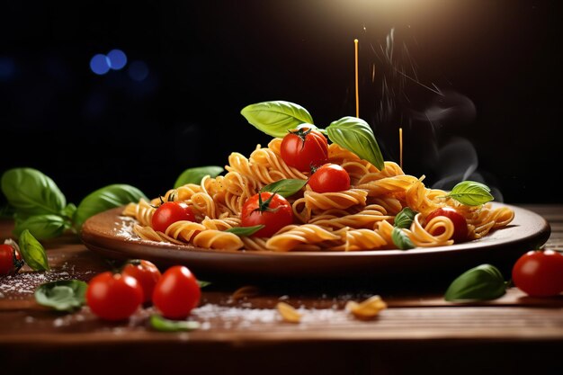 Pasta Integral con Tomate y Albahaca