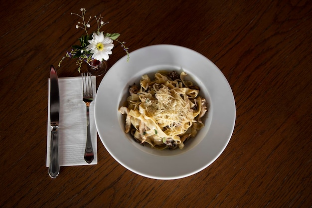 Pasta italiana para cenar