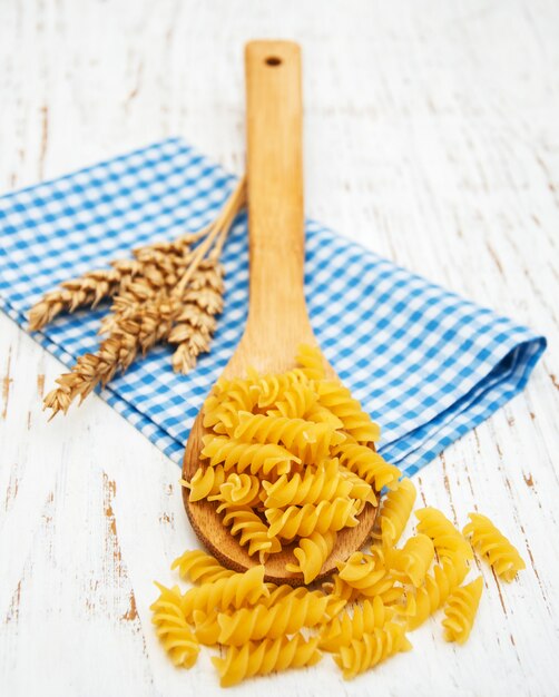 Foto pasta italiana fusilli