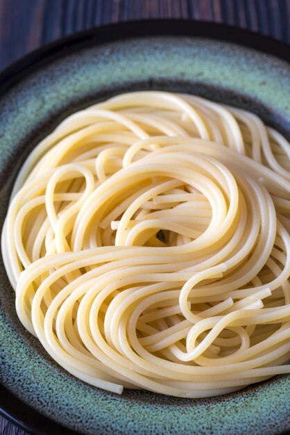 Pasta en el plato