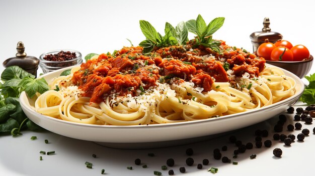 Pasta y salsa de tomate