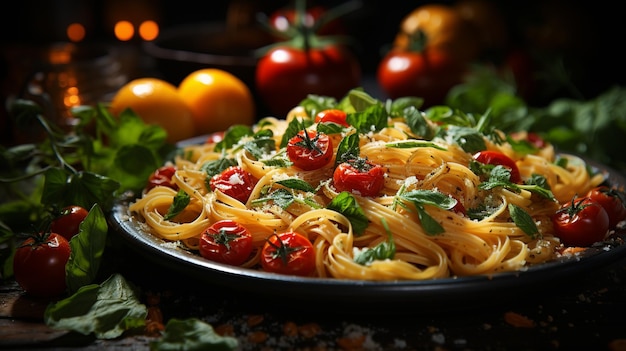 Pasta y salsa de tomate