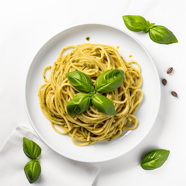 Pasta Spaghetti Bolognese mit Hackfleischsauce, Tomaten, Parmesankäse und frischem Basilikum