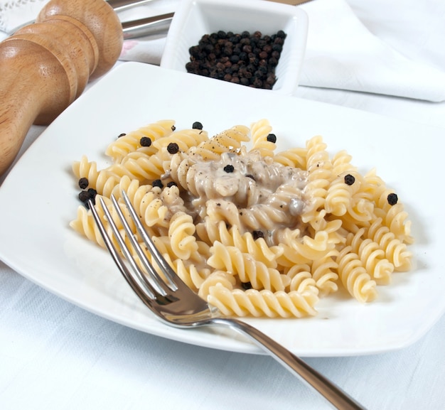 Pasta und Champignoncreme