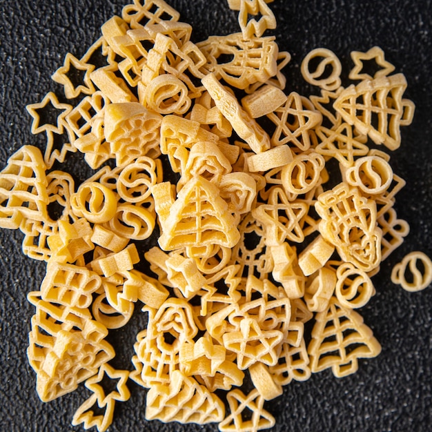 Pasta Weihnachten Form festlich Essen Snack Mahlzeit Essen Snack auf dem Tisch Kopie Raum Essen Hintergrund