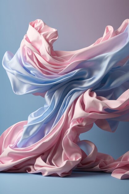 Pastel Airborne Serenade La elegante danza de BluePink Silk