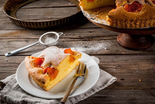 Pastel de albaricoque casero