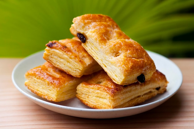 Pastel de arce de hojaldre de galleta crujiente de textura