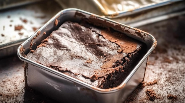 Foto pastel de avena con chocolate oscuro