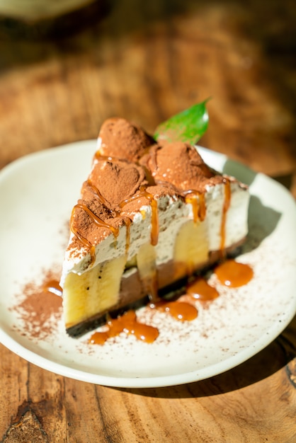 Pastel de Banoffee con caramelo