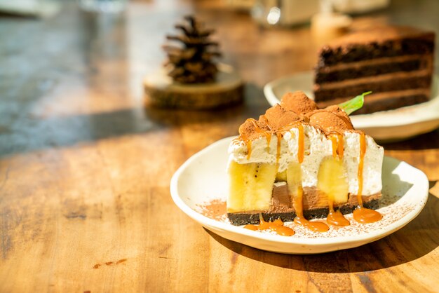 Pastel de Banoffee con caramelo