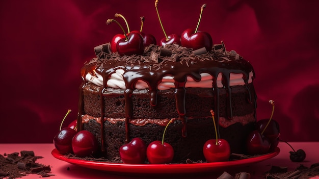 El pastel Blazing Black Forest aumenta la felicidad de cumpleaños