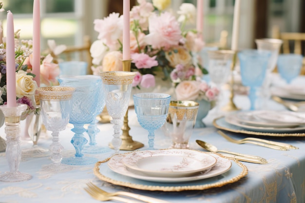 Pastel Blue Regency Wedding Un asunto de elegancia de verano